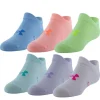 Under Armour Girls Essential No Show Socks 6 Pairs