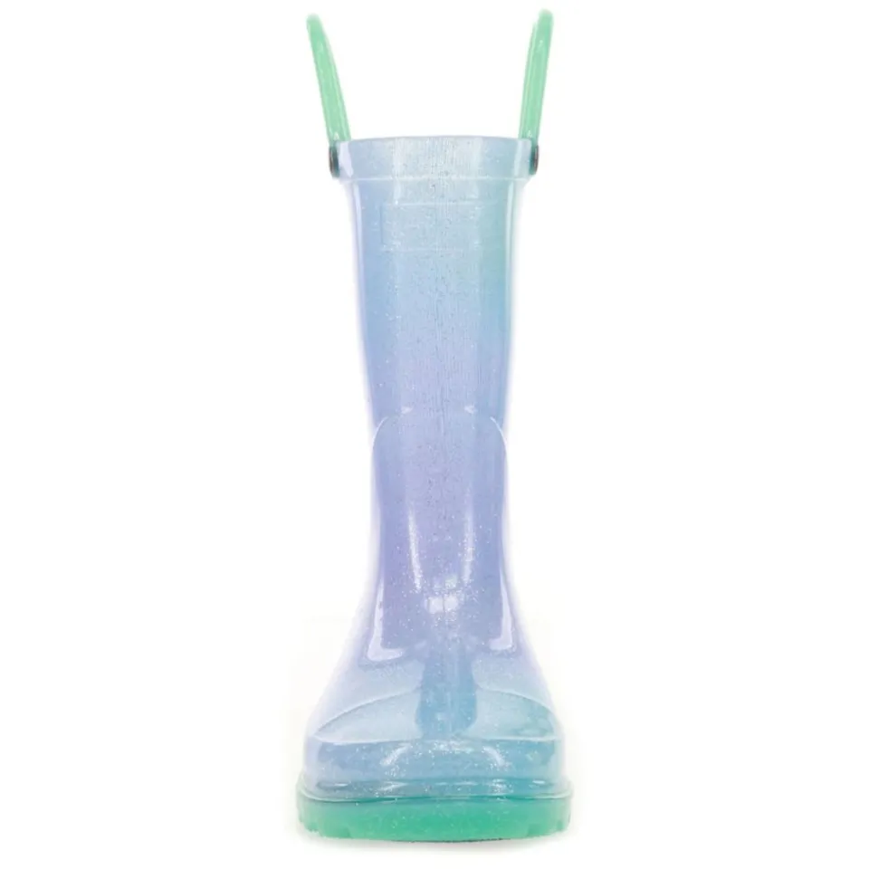 Western Chief Girls Glitter Ombre Lighted Rain Boot