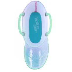 Western Chief Girls Glitter Ombre Lighted Rain Boot